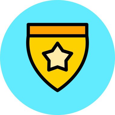 Kişisel ve ticari kullanım için rozet simgesi...