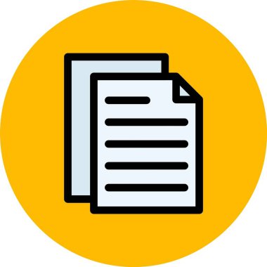 Dosya belgesi simgesi. Taslak dosya dosya vektör rengi düz izole