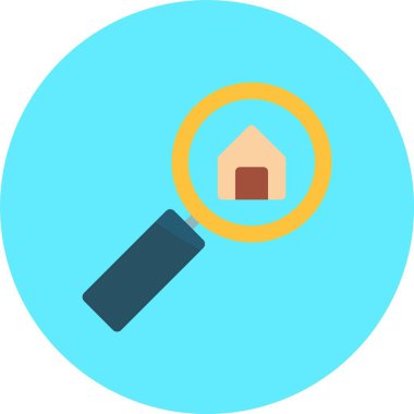 Arama konumu düz renk simgesi tasarımı