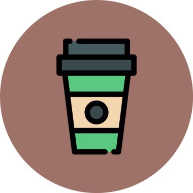 vektör fincan kahve ikonu, illüstrasyon