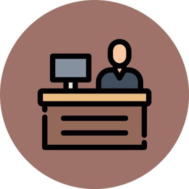 vektör ofis yöneticisi simgesi