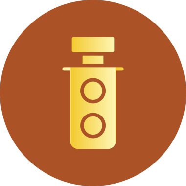 Benzersiz ilaç şişesi vektör simgesi