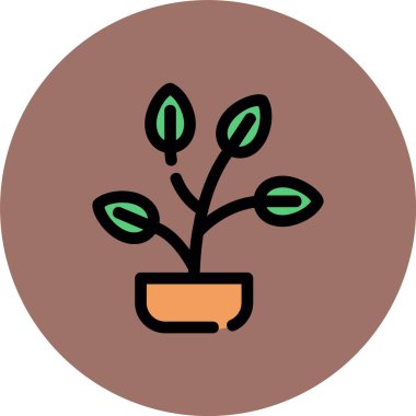 bitki simgesi vektör illüstrasyonu