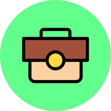 Çanta. Web simgesi basit illüstrasyon