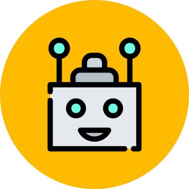 Robot simgesinin vektör illüstrasyonu