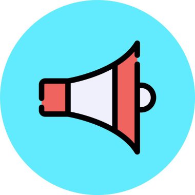 Web Kullanımı için Basit Vektör İllüstrasyonu Sözcüsü