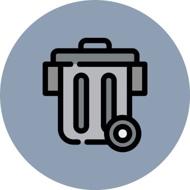 Benzersiz çöp vektör çizgisi simgesi