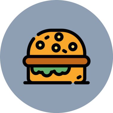 Hamburger gradyan vektör simgesi tasarımı