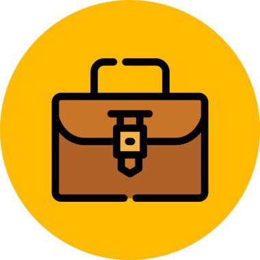 Evrak çantası simgesi, vektör illüstrasyonu, basit tasarım