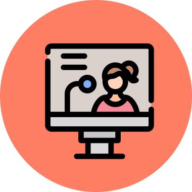 çevrimiçi web simgesi, basit vektör illüstrasyonu