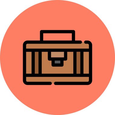 Evrak çantası simgesinin vektör illüstrasyonu