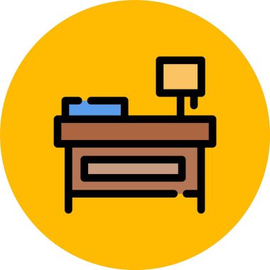 Yatak Masası, Web Kullanımı için Basit Vektör İllüstrasyonu