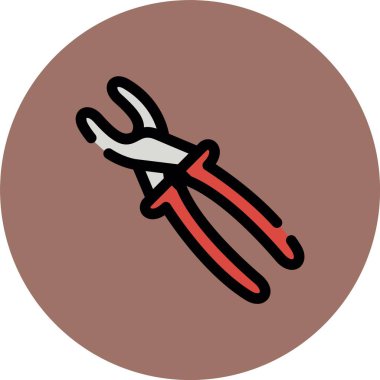 Kırmızı ve beyaz simgenin vektör illüstrasyonu