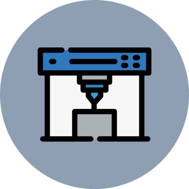 vektör yazıcı simgesi çizimi