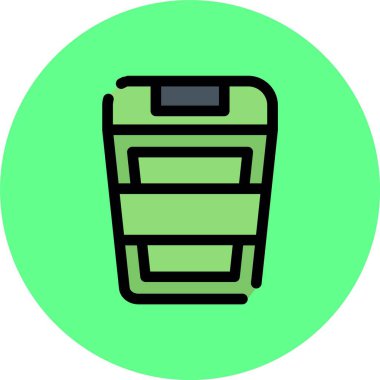 Benzersiz çöp kutusu vektör çizgisi