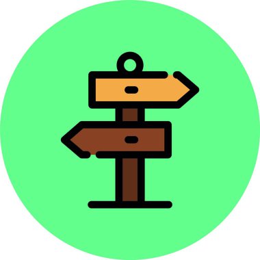 yön simgesi, vektör illüstrasyonu