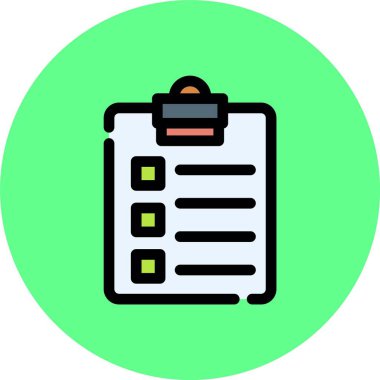 Kontrol listesi simgesi vektör illüstrasyonu