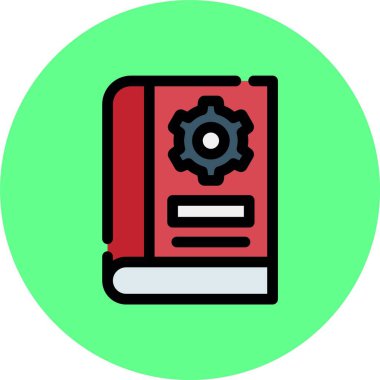 Bir kitap simgesinin vektör illüstrasyonu