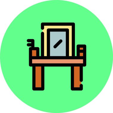 Bir ahşap sandalye simgesinin vektör çizimi