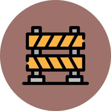 Bariyer Simgesi, vektör illüstrasyonu