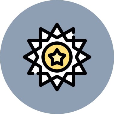 Eşsiz Yıldız Vektör Satırı Simgesi