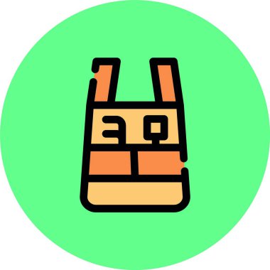 Yeşil simge torbasının vektör illüstrasyonu