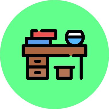 vektör kabine düz simgesi izole