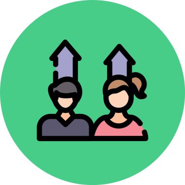 grup arkadaşları simgesi, özet vektör tasarımı