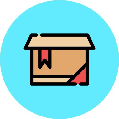 Çatısı ve çatı vektörü olan ev kutusu