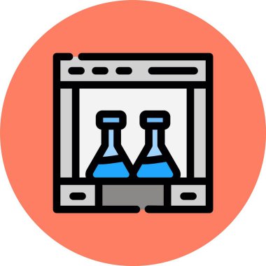 Moda biçimi izole edilmiş arkaplanda kimya simgesi