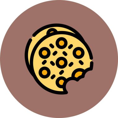 vektör pizza düz çizim