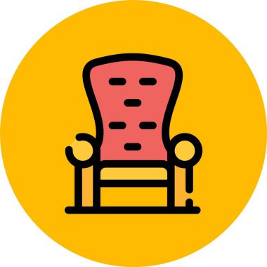 koltuk simgesi vektör illüstrasyonu