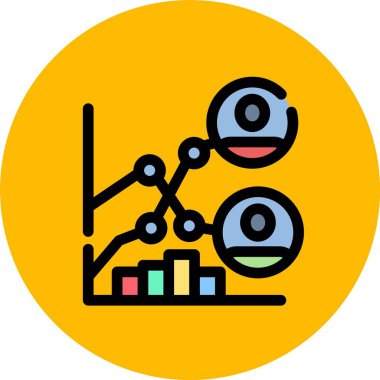 iş grafiği ikon vektör illüstrasyonu