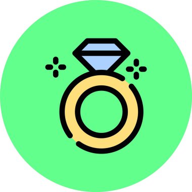 Elmas halka vektör çizgisi