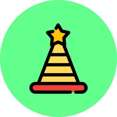 Noel ağacı vektör simgesi. şablon simgesi için özet vektör çizimi