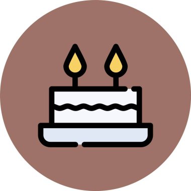 Kek. Web simgesi basit illüstrasyon