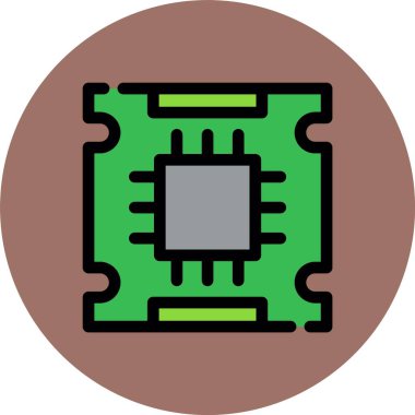 çip simgesi. çipin özet vektörü