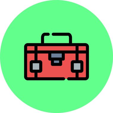 Bir valizin vektör çizimi