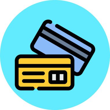 Kredi kartı doldurulmuş - taslak simgesi - taslak biçimi