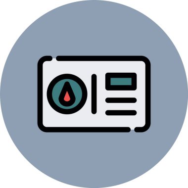 kan testi düz daire vektör simgesi dekoru