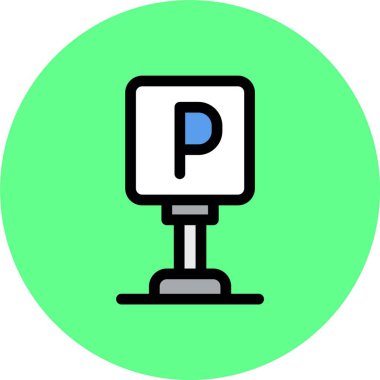 park simgesi vektör illüstrasyonu