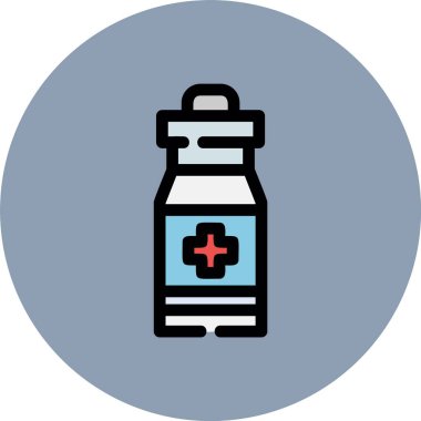 İlaç şişesi simgesi, taslak biçimi