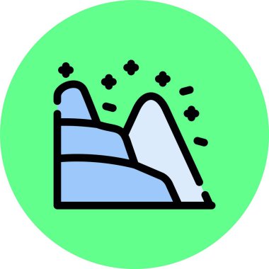 Kişisel ve ticari kullanım için vektör dağ simgesi.