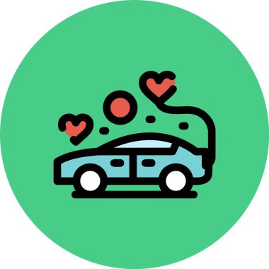 - Araba. Web simgesi basit illüstrasyon