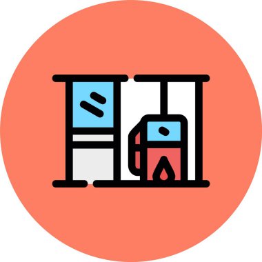 tren. Web simgesi basit illüstrasyon