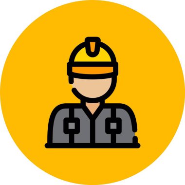 vektör inşaat işçisi ico