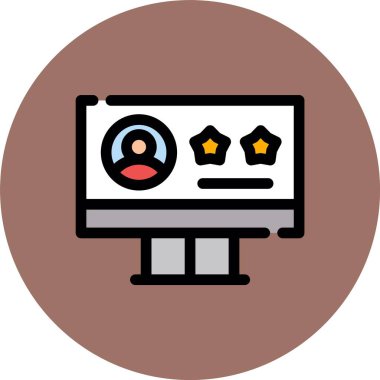 Web reklam renk simgesi, vektör illüstrasyonu