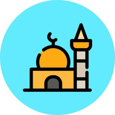 Cami simgesi vektör illüstrasyonu