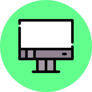 Ekran simgesi renk vektörü ile ekranı izle