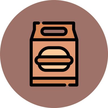 Eşsiz Gıda Vektörü Kabartma Simgesi